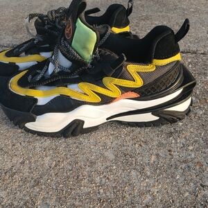 Black and Yellow Sneakers